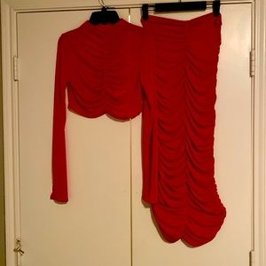 Ref two piece skirt set